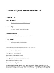 Linux System Administrator's Guide