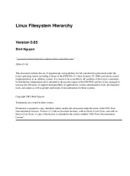 Linux Filesystem Hierarchy