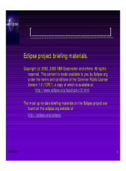 Eclipse project : briefing materials