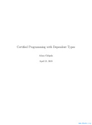 Certified Programming with Dependent Types