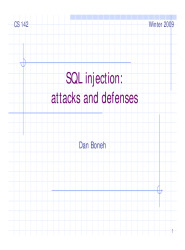 SQL injection: attacks and defenses