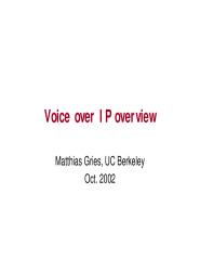 Voice over IP overview in pdf