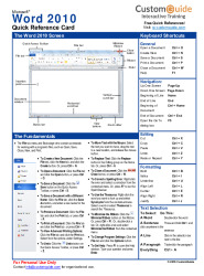 Quick guide to Word 2010