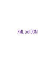 Tutorial XML and DOM in PDF