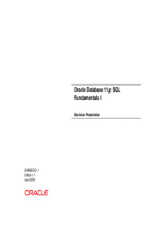Oracle Database 11g: SQL Fundamentals Tutorial