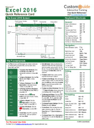 Quick guide to Microsoft Excel 2016