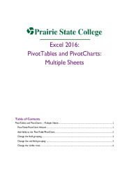 Excel 2016 PivotTables and PivotCharts