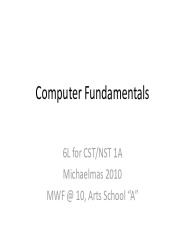 Computer Fundamentals course