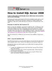 How to Install SQL Server 2008