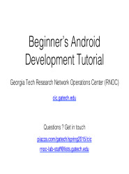 Android developement for beginners