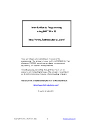 Introduction to programming with Fortran 95