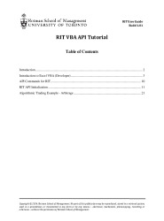 VBA API Tutorial