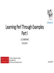 Learning Perl Through Examples
