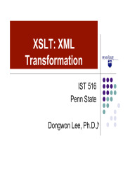 XSLT: XML Transformation Tutorial in PDF