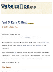 XHTML tutorial in PDF