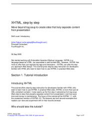 XHTML, step by step