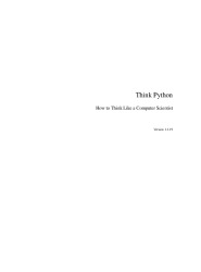 Think Python, Free PDF tutorial