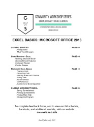 Excel Basics: Microsoft Office 2013