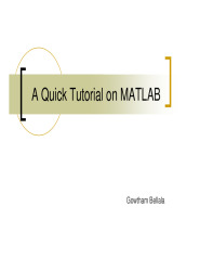 MATLAB Quick Guide
