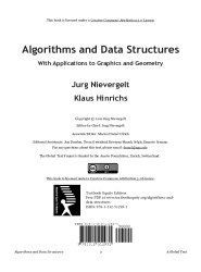 Algorithms and Data Structures With Applications to Graphics and Geometry