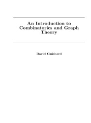 An Introduction to Combinatorics and Graph Theory