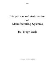 Integration and Automation of Manufacturing Systems