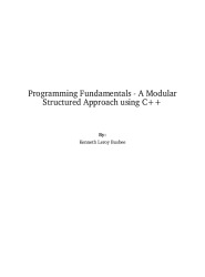 Programming Fundamentals: A Modular Structured Approach Using C++