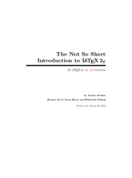 The Not So Short Introduction to LaTeX 2e
